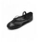 Dance Black Leather with Net Dance Ballet Flats(Toddler/Little Kid/Big Kid) - Black - CT182DEDYW9 $34.23