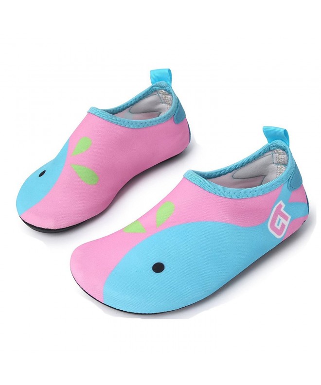 Water Shoes Boys Girls Water Shoes Swim Shoes Quick Drying Barefoot Aqua Socks for Kids Beach Pool - Pink - CU182S0CNY2 $26.21