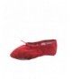 Dance Kid Girl's Classic Canvas Practise Ballet Dancing Yoga Shoes-Red-7 M US - CT11NGSLARV $15.06