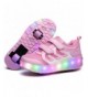 Fitness & Cross-Training Boys Girls Light up Roller Shoes with 2 Wheels Skate Sneakers for Kids Youth - Pink - CB182TILOW7 $5...
