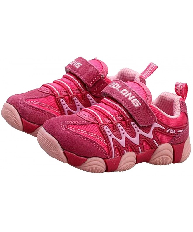 Fitness & Cross-Training Boy's Girl's Athletic Lace Up Casual Sneaker Running Shoes - Pink(2) - CX12N23C7TP $36.47