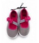Racquet Sports Children Casual Pink and Grey Strap Bow Shoes - CO17YDE3H55 $22.26