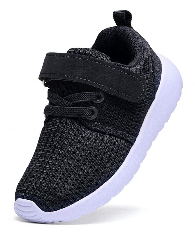 Running Boy's Girl's Casual Light Weight Breathable Strap Sneakers Running Shoe - Black(update) - C618LXZUI3X $36.87