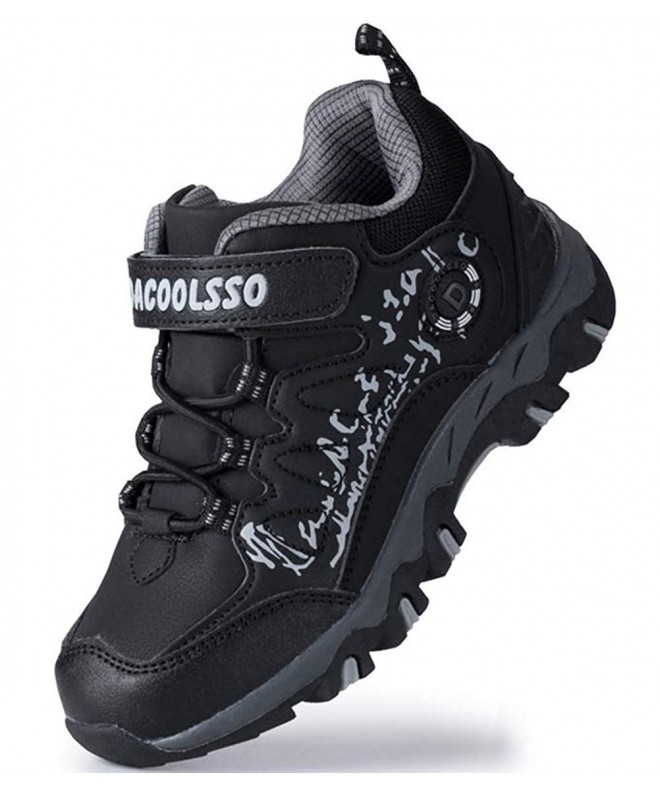 Running Boy's Girl's Running Shoes Waterproof Outdoor Hiking Athletic Sneakers (Toddler/Little Kid/Big Kid) - Black-03 - CK18...