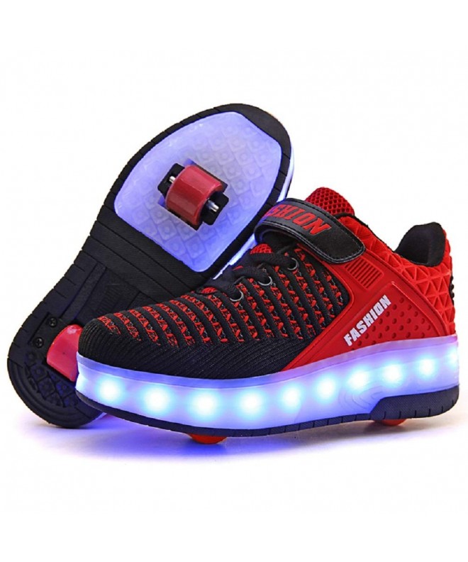 Skateboarding Sneakers Comfortable Thanksgiving Christmas - J-double Red - CU18I3DIO8Y $74.42