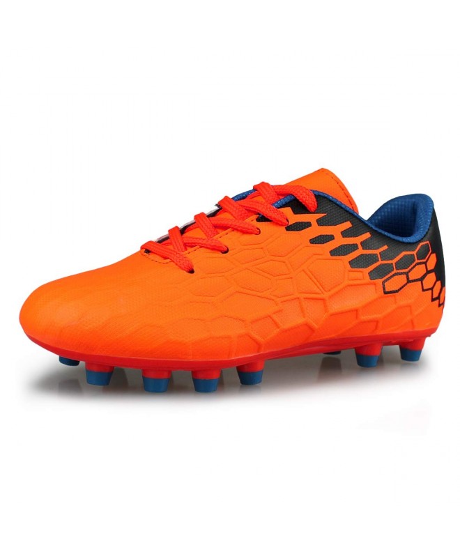 Soccer Athletic Outdoor/Indoor Comfortable Soccer Shoes(Toddler/Little Kid/Big Kid) - 009-orange - CX18I37ASZC $38.09