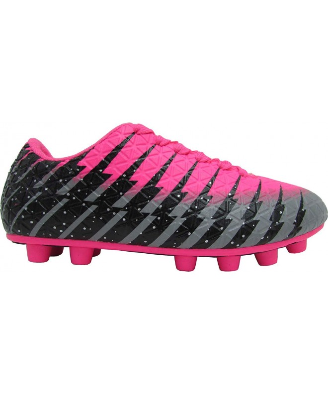 Soccer Bolt FG Soccer Shoes for Kids - Firm Ground Outdoor Soccer Shoes for Kids - Pink/Black/Silver - CF18LNCLLRN $41.53