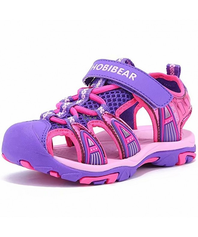 Sport Sandals Boys Girls Kids Closed-Toe Summer Outdoor Beach Sports Sandals(Toddler/Little Kid/Big Kid) - Purple(b) - CB18ES...