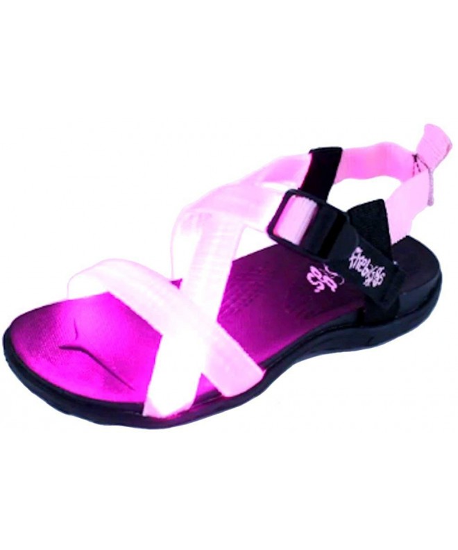 Sport Sandals Stripes Light-Up Summer Sport Sandal - Pink - CI12HE9XS7D $45.56
