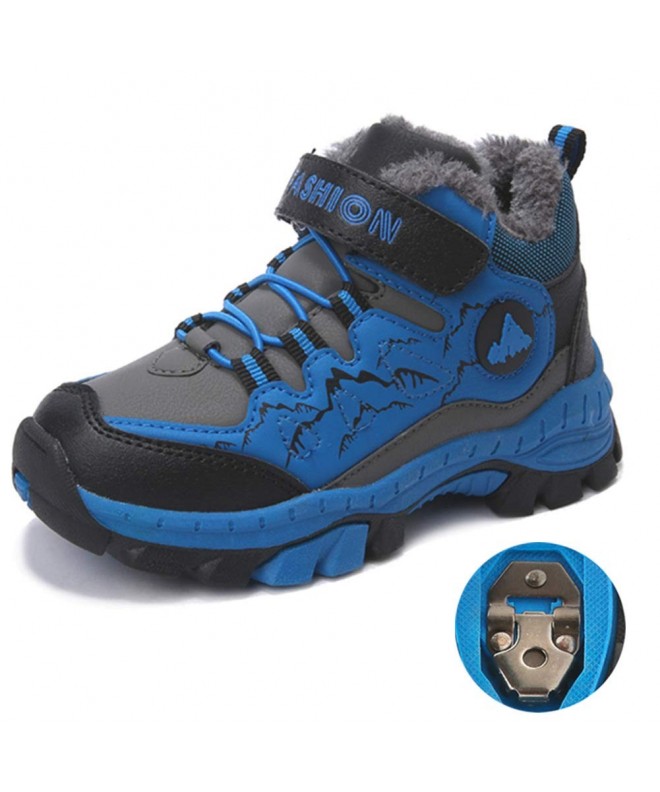 Trail Running Waterproof Resistance Climbing Sneakers - Blue/Grey-fur - CK18KHY6YCQ $42.56