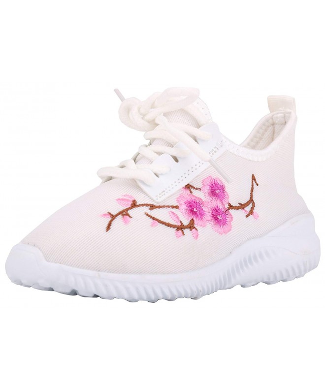 Trail Running Girls Light Weight Casual Sports Sneakers(Toddler/Little Kid) - White-b - CU186S7K70C $26.57