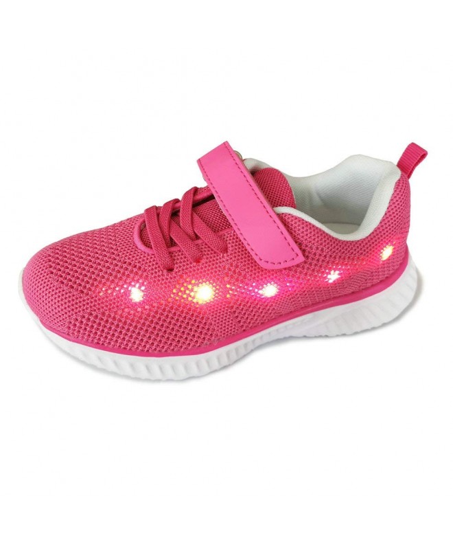 Walking Led Light Up Shoes Lightweight Breathable Fashion Sneakers for Girls Toddlers Little Kids - Pink - CR18M3SG3KS $38.08