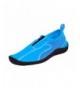 Water Shoes Kids Aqua Neon Zippers Rubber Water Shoe - Blue - CX11I5EGOF5 $32.73