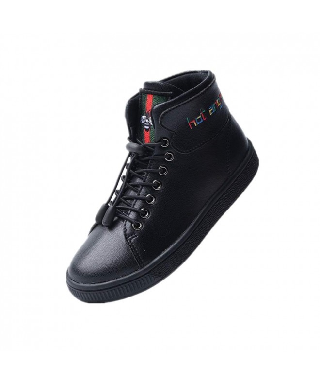 Walking Kids Walking High Top Sneakers Casual Shoes for Boy Girls Toddler Big Kids Comfy Sneakers - Black - CC18I5G94RS $51.05