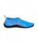 Water Shoes Kids Aqua Neon Zippers Rubber Water Shoe - Blue - CX11I5EGOF5 $32.73