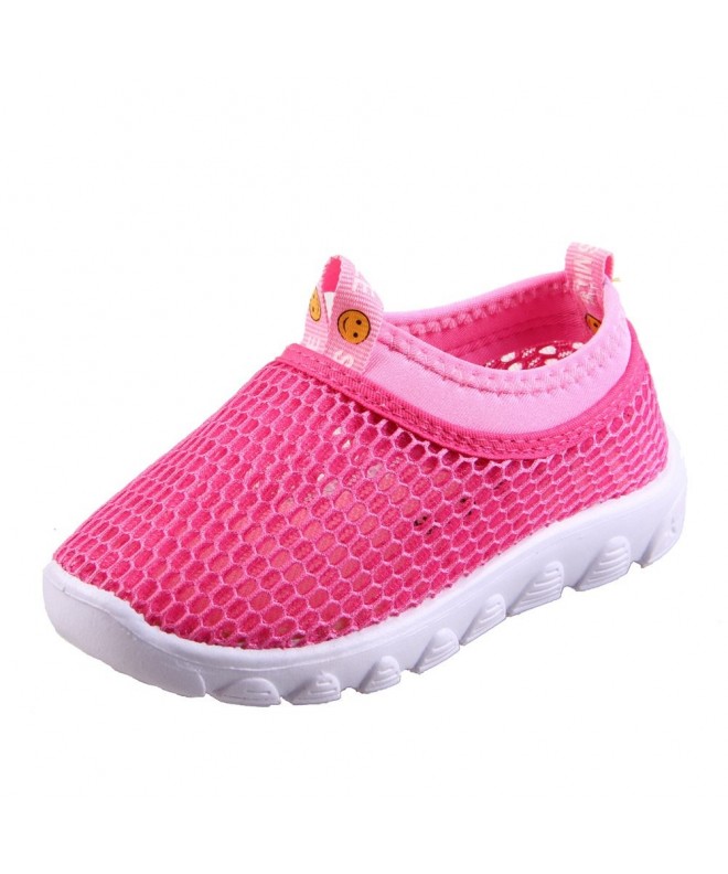 Walking Kids Aqua Shoes Breathable Slip-on Sneakers for Running Pool Beach ToddlerU118STWX001-Pink-20 - C818MI2SH3U $20.90
