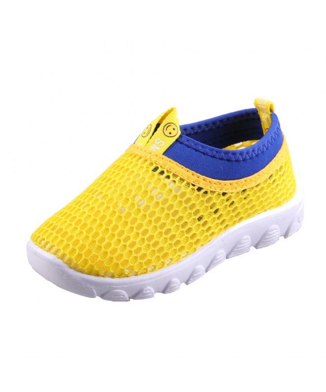 Walking Kids Aqua Shoes Breathable Slip-on Sneakers for Running Pool Beach ToddlerU118STWX001-Yellow-36 - CA18MI4EAMX $21.45