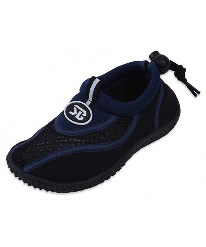 Water Shoes Kids' Quick Dry Closed Toe Slip-On Mesh Non-Slip Drawstring Water Shoe (Toddler/Little Kid/Big Kid) - Navy - C618...