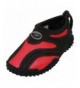 Water Shoes Toddler's Quick Dry Slip-On Mesh Drawstring Non-Slip Water Shoe (Toddler) - Black/Red - C818C77SA9K $31.83