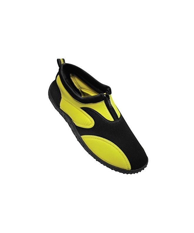 Water Shoes Kid's Aqua Fire Rubber Water Shoe - Black/Yellow - C3123MMLF21 $19.36
