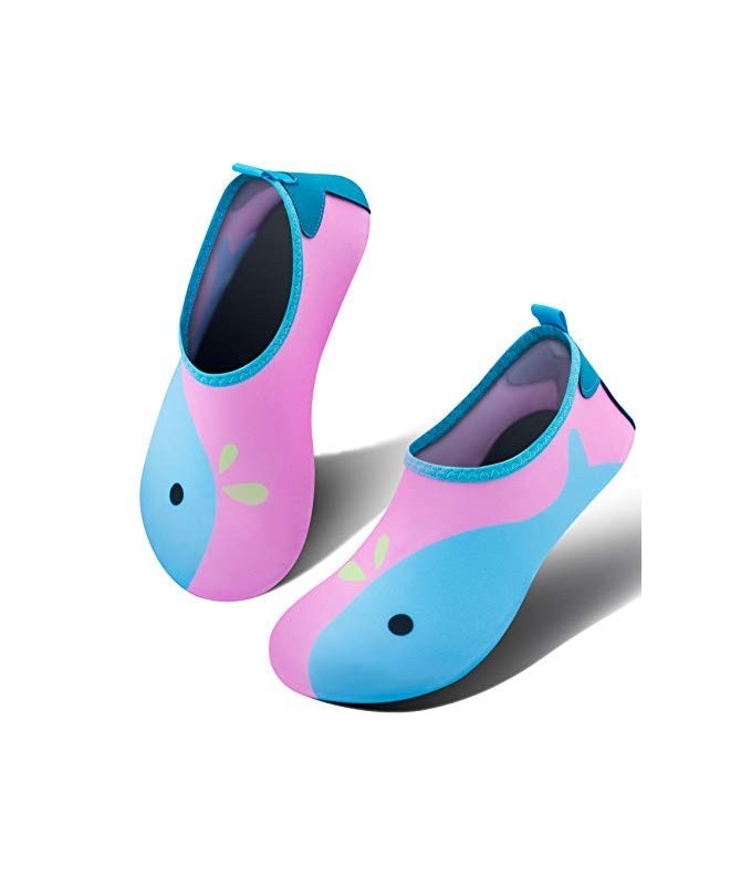 Water Shoes Toddler Water Shoes Boy Girl Baby Barefoot Aqua Socks Shoes for Beach Pool Surfing 399 Blue Pink 11~12 - C918HLNI...