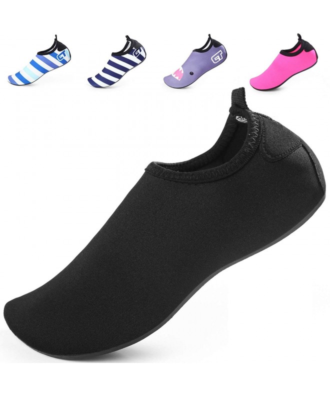 Water Shoes Kids Water Shoes for Girls & Boys. Quick-Dry Beach Shoes with Removable Insoles - Black - C818GN8UT9Q $26.21