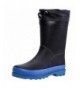 Boots Kids Waterproof Rubber Rain Boots Girls - Boys & Toddlers Fun Prints & Handles - Black/Blue/Solid - CC18HWKCWM6 $41.78