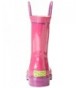 Boots Kids Unisex Solid Waterproof Rain Boot - Pink - CI11FX1AY4T $40.39