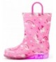 Boots Toddler Boys Girls Printed Light Up Rain Boots - Unicorn Pink - C418M03Q0CW $43.05