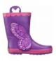 Boots Girls Waterproof Printed Rain Boot with Easy Pull on Handles - Betty Butterfly - CC18C42X0ZE $55.20