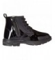 Boots Boy's Girl's Waterproof Side Zipper Lace-Up Ankle Boots (Toddler/Little Kid/Big Kid) - Black - CH11U00H89N $36.72