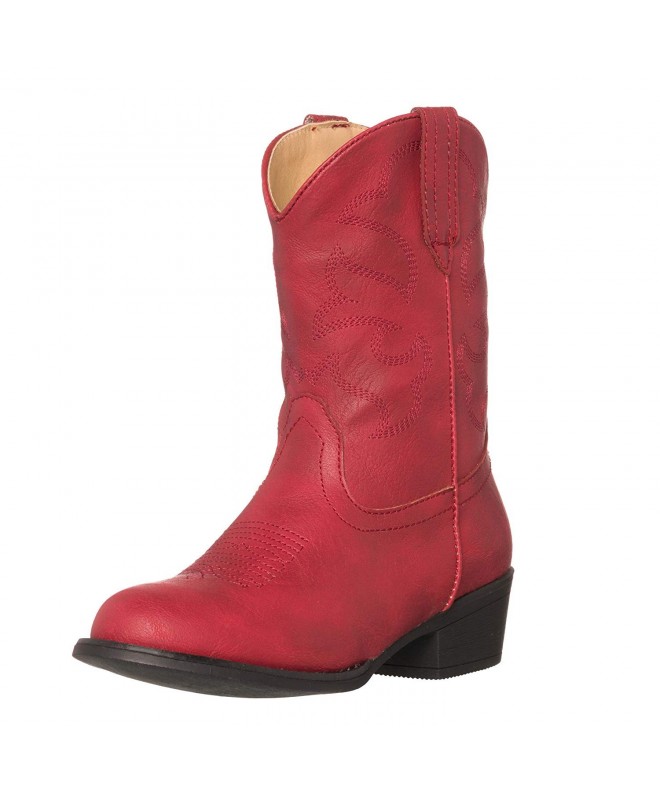 Boots Children Western Kids Cowboy Boot | Monterey for Boys and Girls - Red - CE18GO9Y83W $87.59