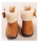 Boots Baby's Girl's Toddler Fashion Cute Bowknot Fur Lining Princess Warm Snow Boots - Brown(b) - CX18639KGAU $30.04
