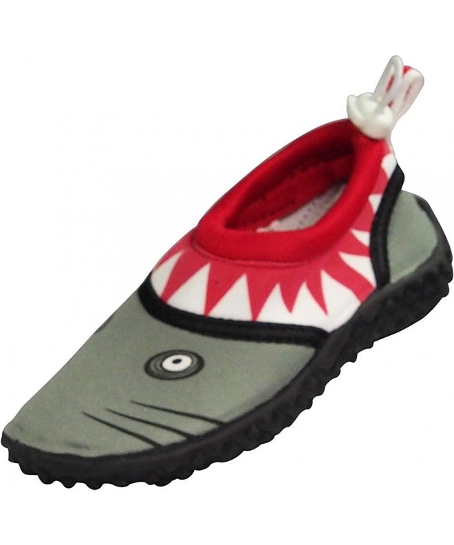 Water Shoes Toddler Slip-On Water Shoes for Boys & Girls Children's Aqua Socks Shark Style - Red - CG12DU0DACH $22.44