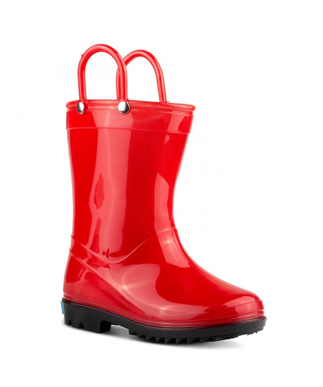Boots Children's Rain Boots with Handles - Little Kids & Toddlers - Boys & Girls - Red - CU18C9S59LG $29.40
