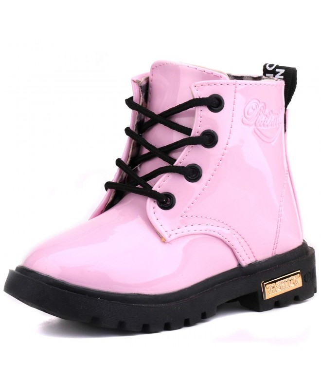 Boots Kids Boys Girls Lace/Zip Up Ankle Boots - Light Purple - CL12O16N0DK $38.54