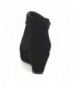 Boots Lucky Top Stella-6K Children Girl's Platform Wedge Heel Fold Over Ankle Booties - Black - C71274QI5T7 $63.48