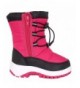 Boots Girls Paw Print Snow Boots - Kids - Fuchsia Black - CX12N9M4JFI $54.37