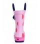 Boots Children's Rain Boots Natural Rubber - Rabbit-pink - CI1800LUUI5 $37.50