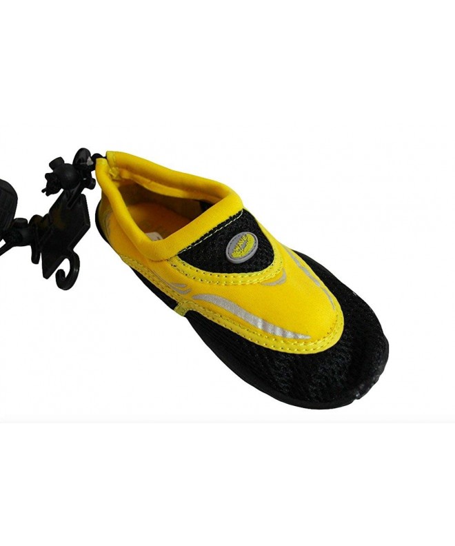 Water Shoes Boy's Aqua Water Shoes Socks - Yellow/Black - CN11XJ9K3CB $20.93