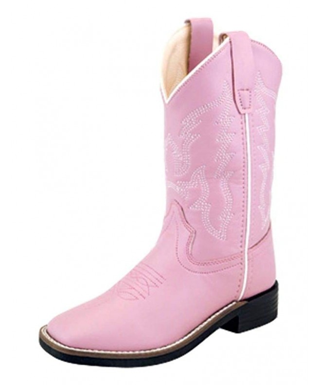 Boots Womens Square Toe Leatherette (Toddler/Little Kid) - Pink - CB17Y28GX9U $67.05