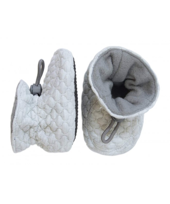 Boots Melton Unisex Quilted Baby & Toddler Booties - Pearl Grey - CU125S1XULX $30.59