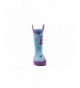 Boots Boys Girls Rubber Rain Boot in Solid Fun Colors Easy on Handles - Purple - C318854RKXO $36.57