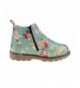 Boots Boy's Girl's Floral Ankle Boots - Waterproof Side Zipper Rain Shoes (Toddler/Little Kid/Big Kid) - Gray-green - CM18H99...