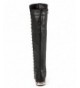 Boots Girl's Waterproof Side Zipper Knee High Riding Boots (Toddler/Little Kid/Big Kid) - Black - CA12NH6U2DR $59.86
