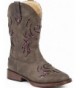Boots Girls' and Glitter Breeze Cowgirl Boot Square Toe - Brown - C4188NKKT0O $90.46