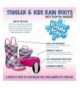 Boots Toddler Waterproof Handles - Pink and Black With Fuchsia Trimming - C918DI3RUZC $37.84