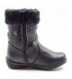 Boots Girls Vegan Leather Fur Trim Winter Strap Black Buckle Boots (Little Girl/Big Girl) - Black - C3126SNMLW9 $38.16