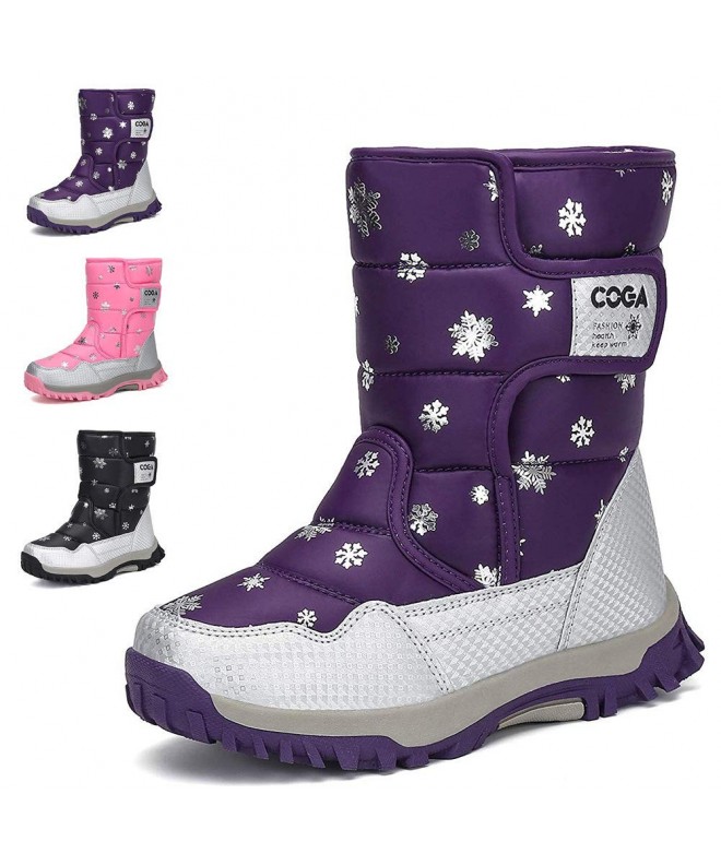 Boots Winter Outdoor Waterproof Insulated - Purple - CU18H6GTLYS $47.46