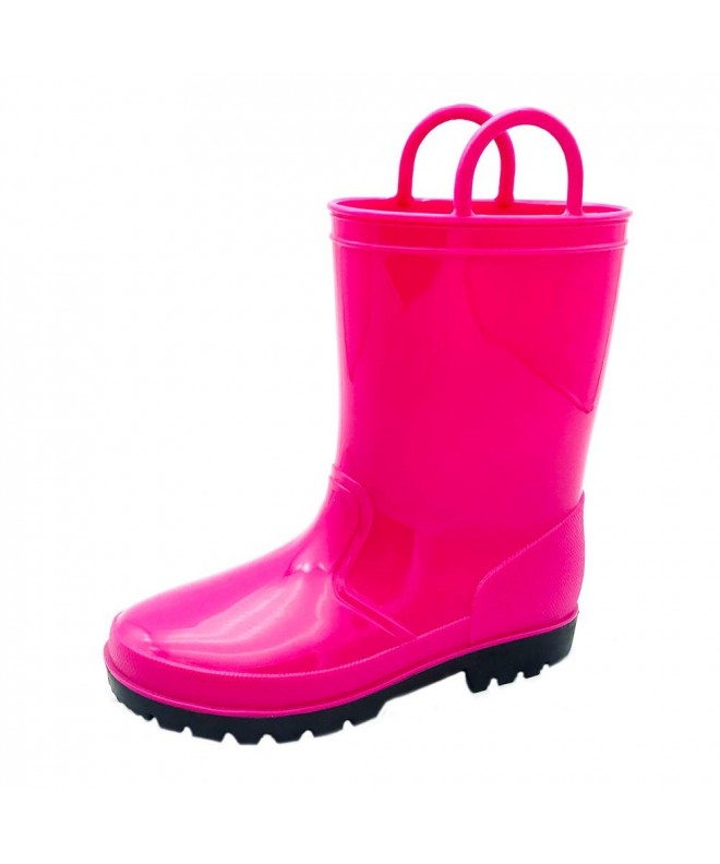 Boots Toddler Waterproof Lightweight Comfortable Traction - Pink - CI18LMQNAEG $34.97